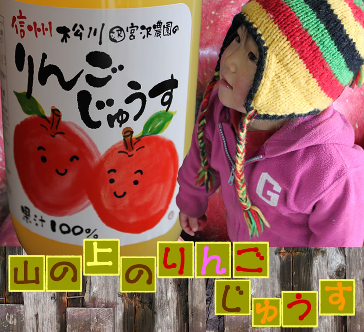山の上のりんごジュース