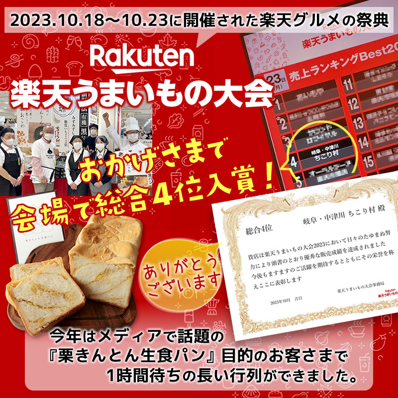 2023JR名古屋タカシマヤ楽天うまいもの大会で総合４位