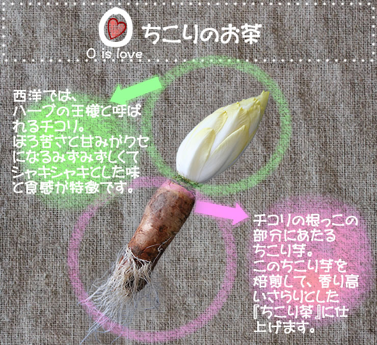 ちこり村のちこり茶ペットボトルはカフェインゼロ、カロリーゼロ、砂糖ゼロのラブ茶健康茶