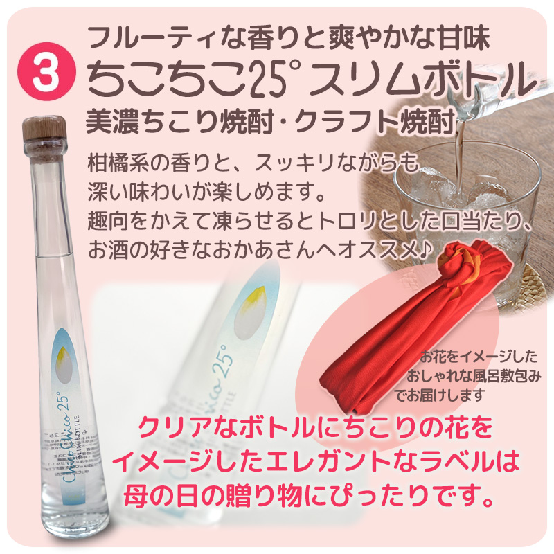 ３美濃ちこり焼酎ちこちこ25度スリムボトル