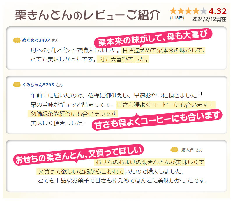 栗きんとんレビュー