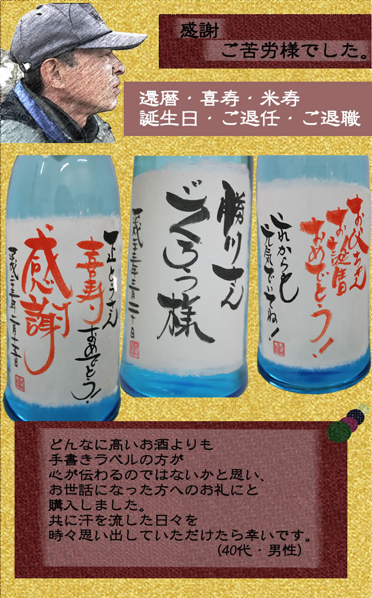 【還暦・喜寿・米寿・誕生日・ご退任・ご退職】感謝・おつかれ様でした