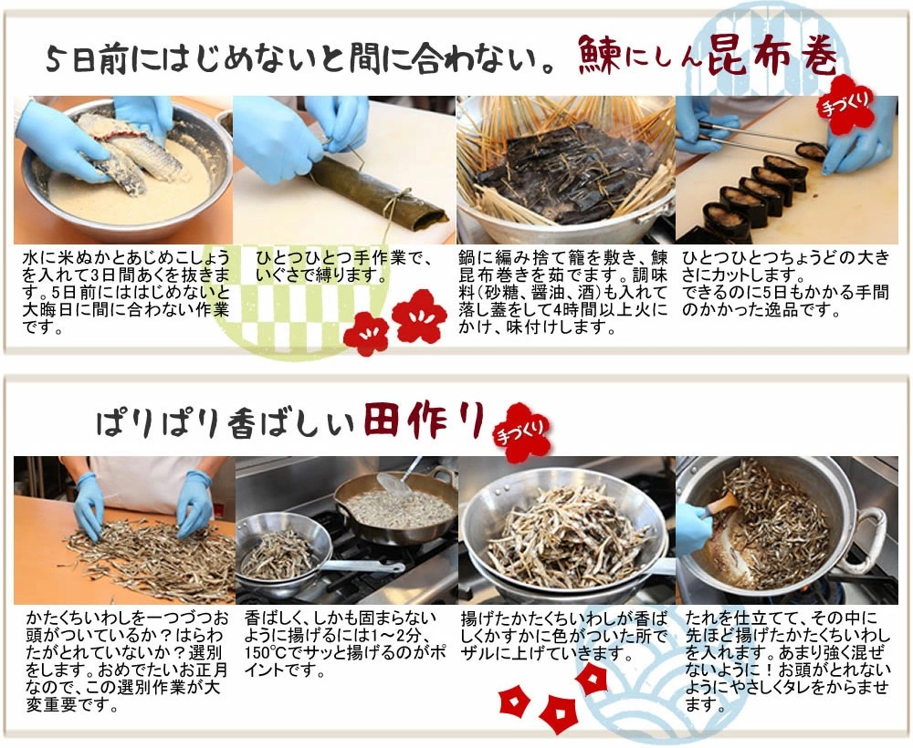 昆布巻き、田作り