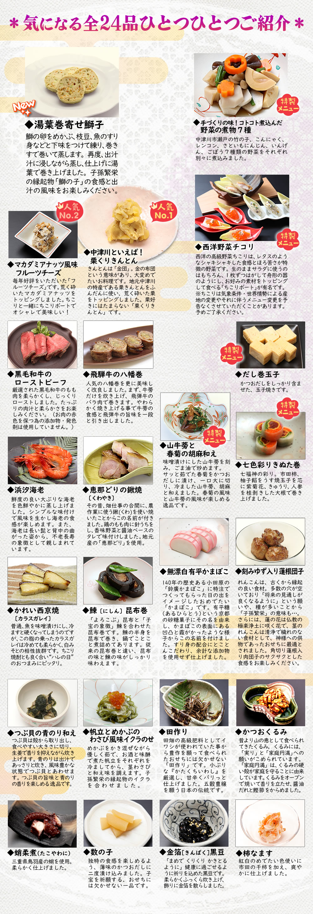おせちメニュー紹介