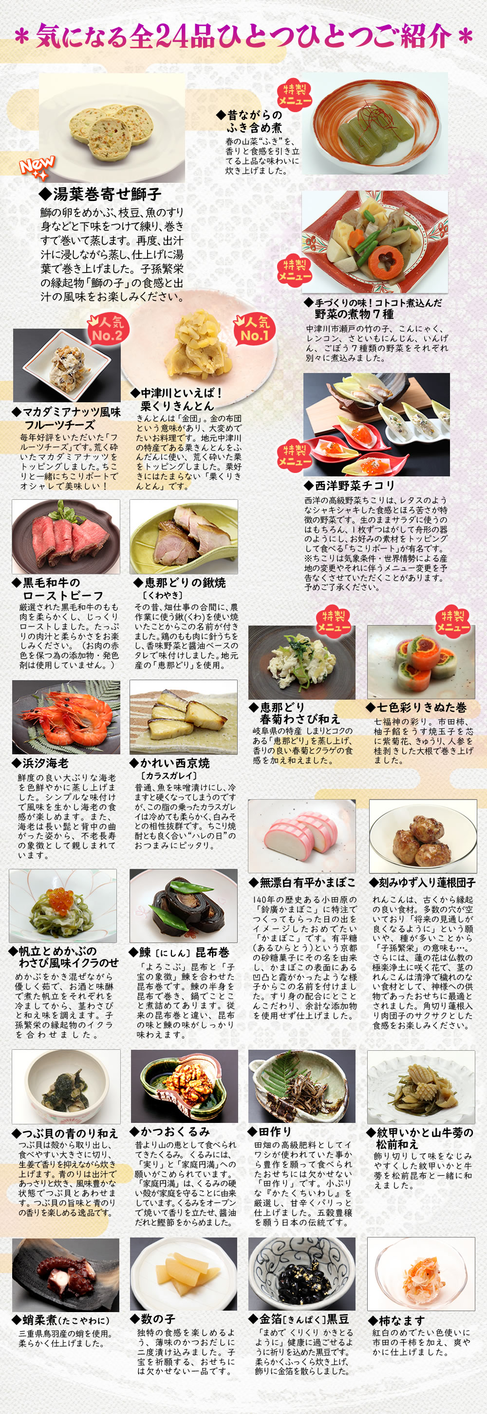 おせちメニュー紹介