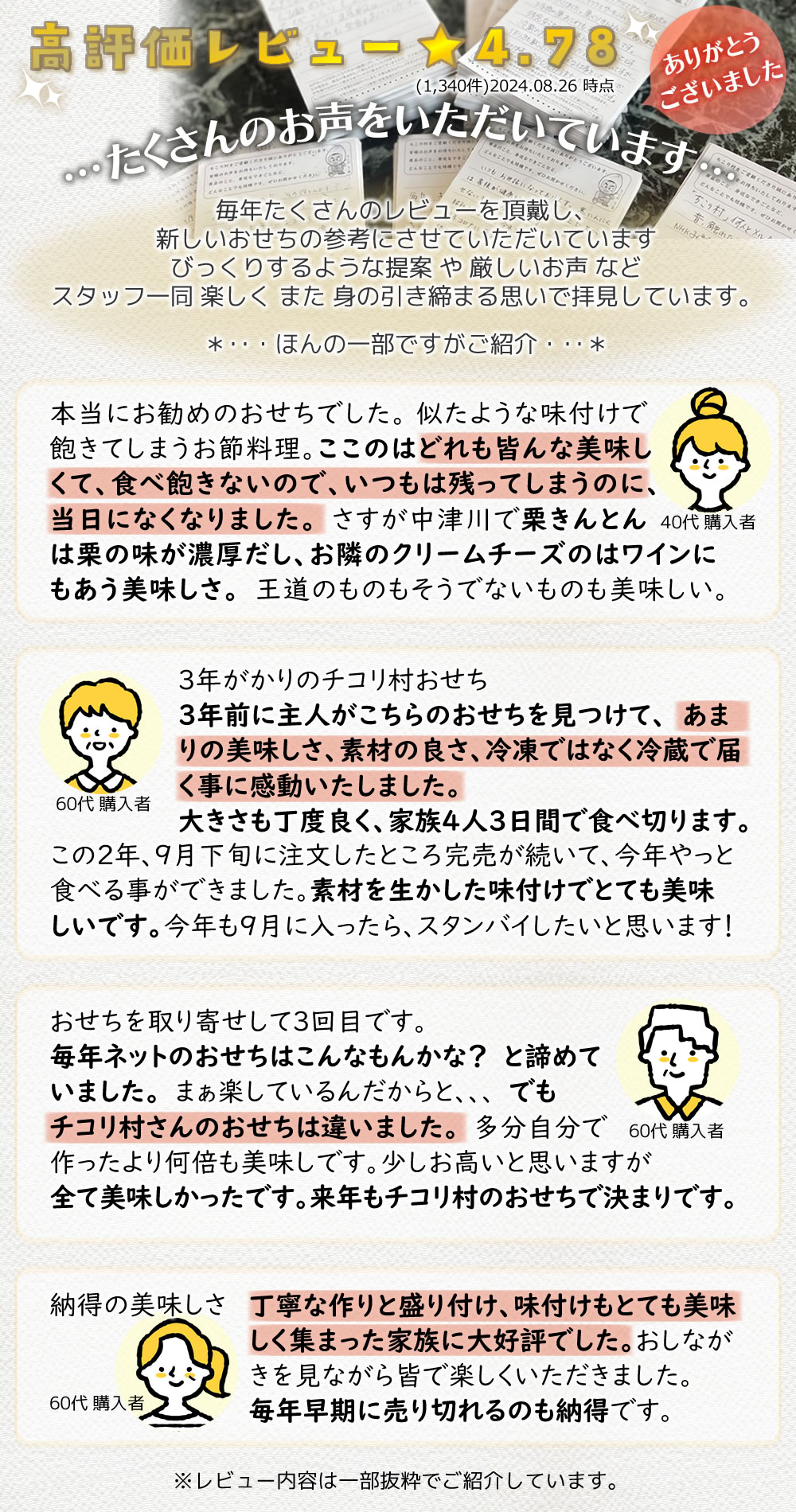 高評価レビュー★4.78＊うれしいお声