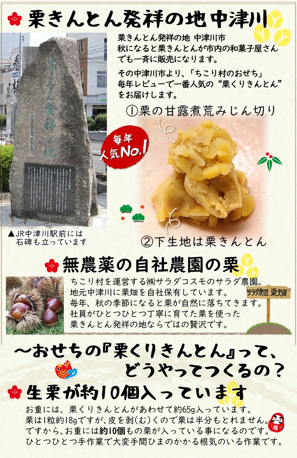 栗くりきんとん発祥の地中津川