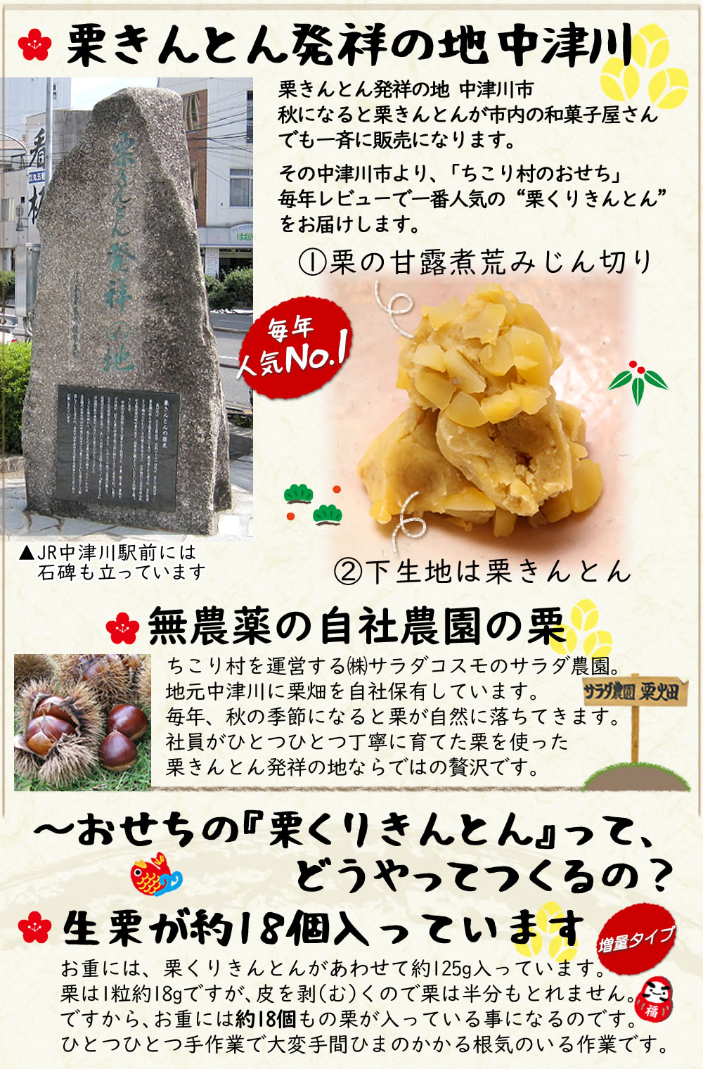 栗くりきんとん発祥の地中津川