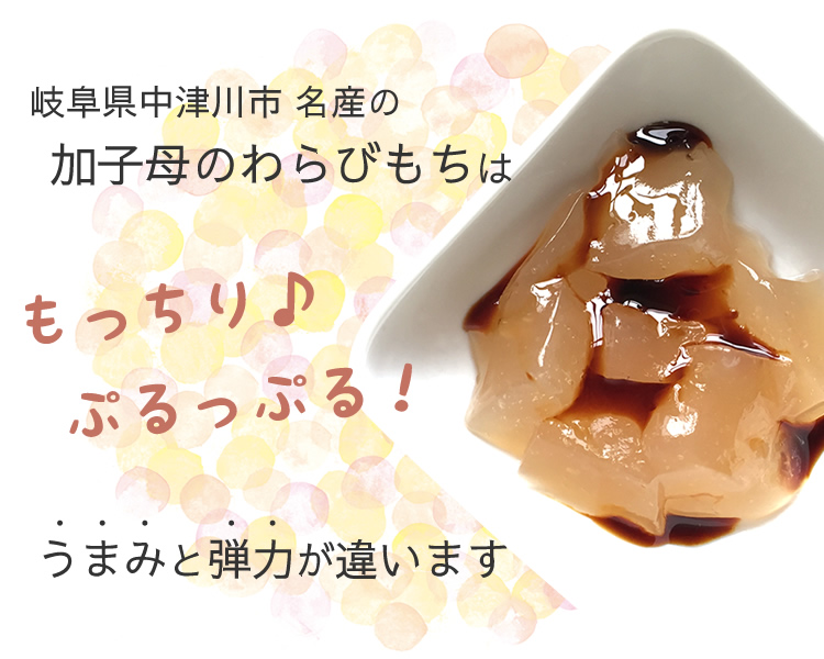 加子母のわらびもちはもっちりぷるぷる