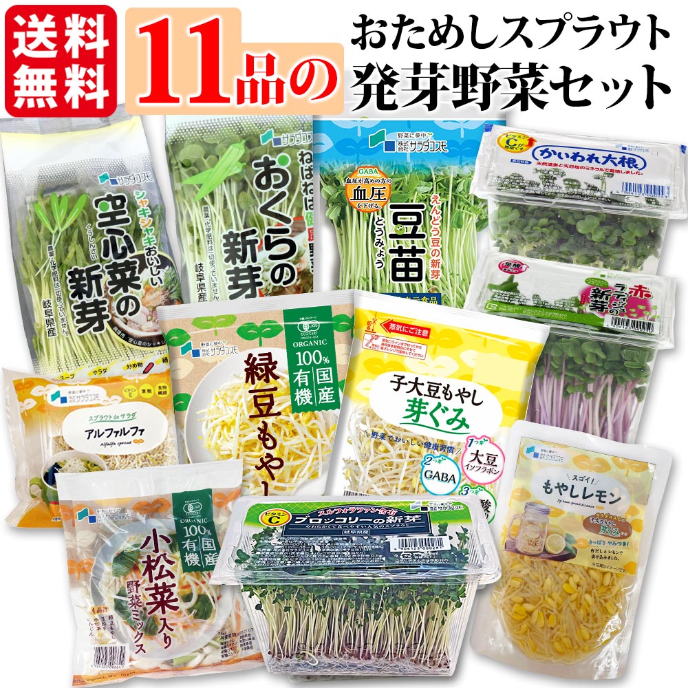 11品の発芽野菜スプラウトセット