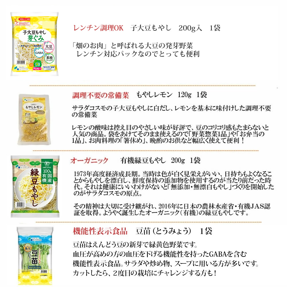 11品の発芽野菜スプラウトセット